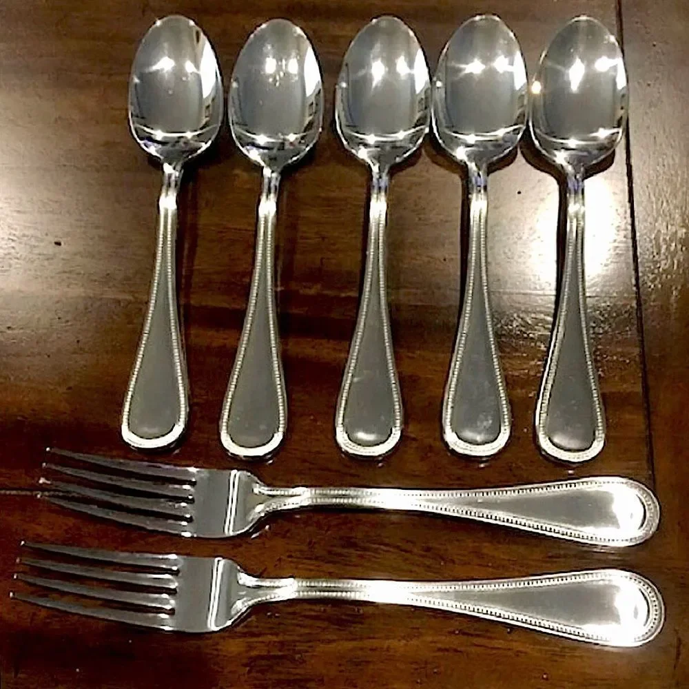 TOWLE Stainless Steel Beaded Antique Flatware